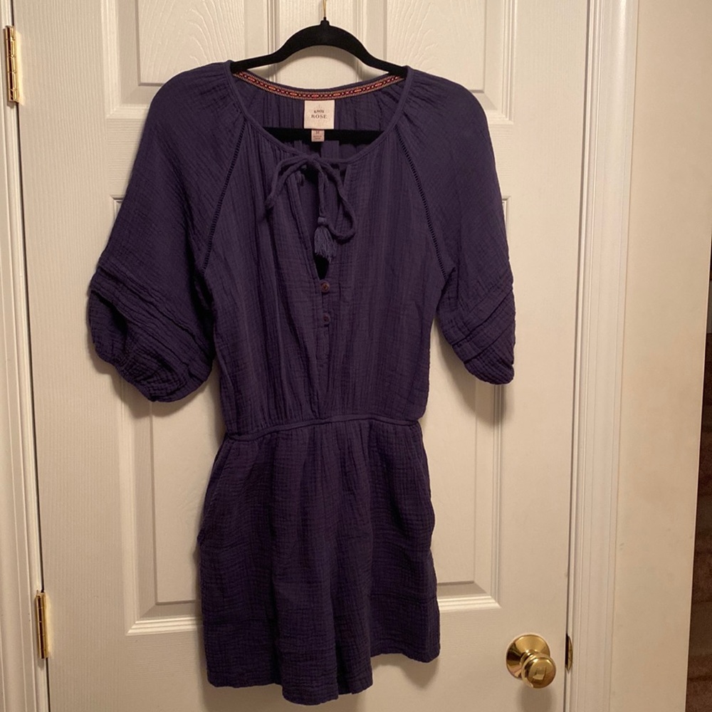 NWOT Knox Rose Navy Romper…size M - Picture 1 of 5